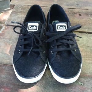 Keds black canvas sneakers